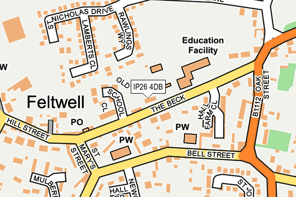 IP26 4DB map - OS OpenMap – Local (Ordnance Survey)