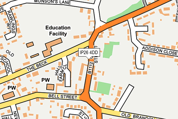 IP26 4DD map - OS OpenMap – Local (Ordnance Survey)