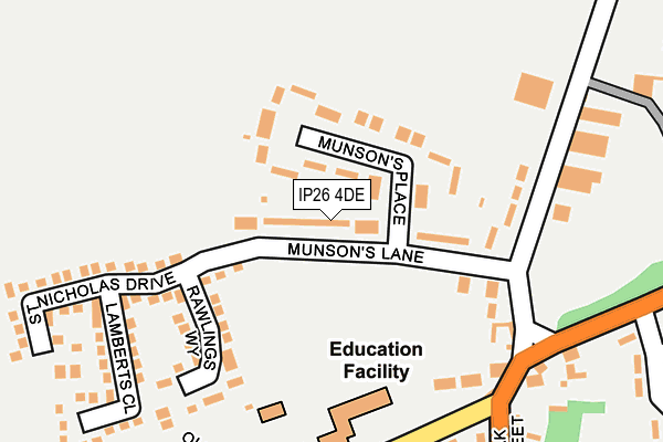 IP26 4DE map - OS OpenMap – Local (Ordnance Survey)