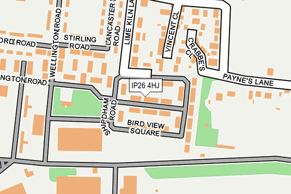 IP26 4HJ map - OS OpenMap – Local (Ordnance Survey)