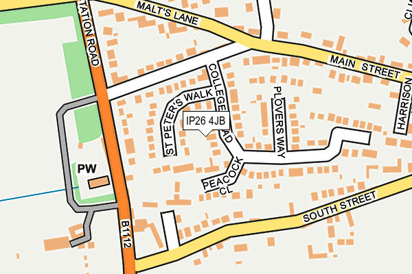 IP26 4JB map - OS OpenMap – Local (Ordnance Survey)
