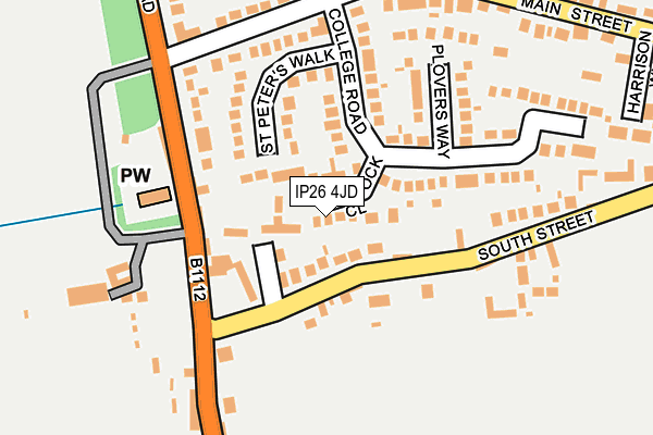 IP26 4JD map - OS OpenMap – Local (Ordnance Survey)