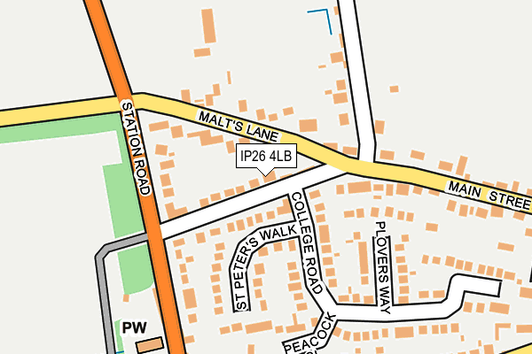 IP26 4LB map - OS OpenMap – Local (Ordnance Survey)