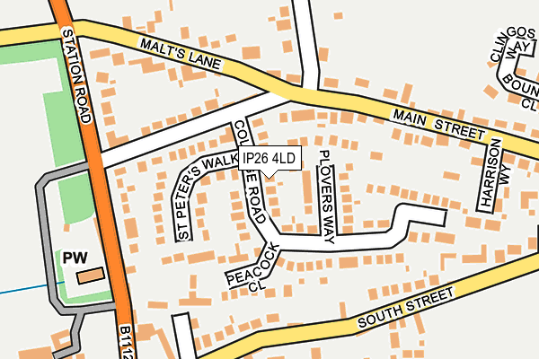 IP26 4LD map - OS OpenMap – Local (Ordnance Survey)