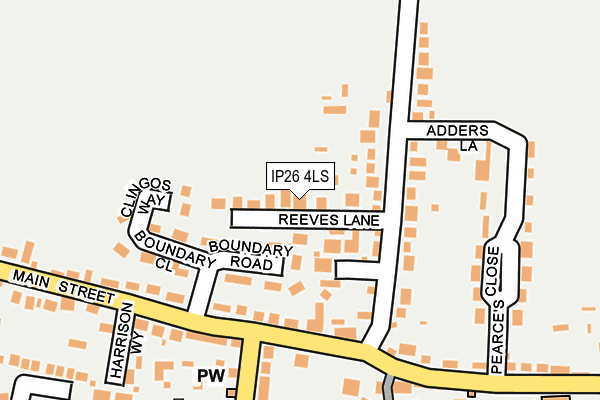 IP26 4LS map - OS OpenMap – Local (Ordnance Survey)