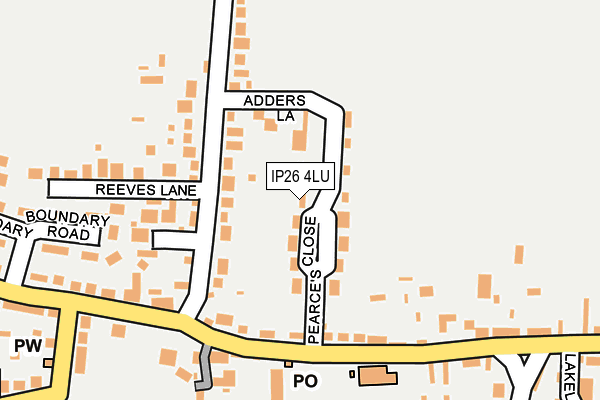 IP26 4LU map - OS OpenMap – Local (Ordnance Survey)