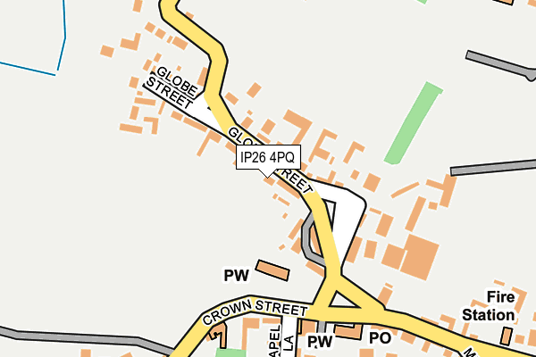 IP26 4PQ map - OS OpenMap – Local (Ordnance Survey)