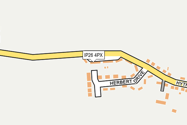 IP26 4PX map - OS OpenMap – Local (Ordnance Survey)