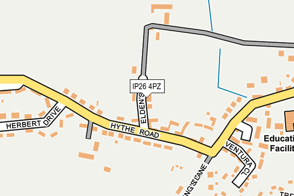 IP26 4PZ map - OS OpenMap – Local (Ordnance Survey)