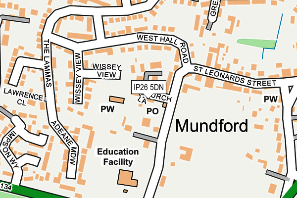 IP26 5DN map - OS OpenMap – Local (Ordnance Survey)