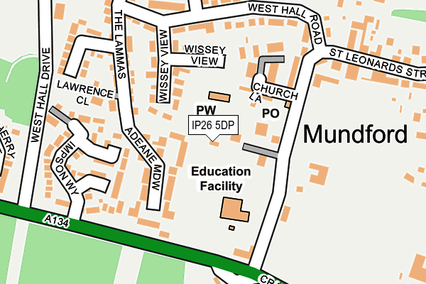 IP26 5DP map - OS OpenMap – Local (Ordnance Survey)