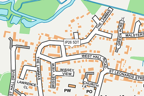 IP26 5DT map - OS OpenMap – Local (Ordnance Survey)