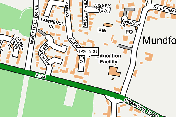 IP26 5DU map - OS OpenMap – Local (Ordnance Survey)