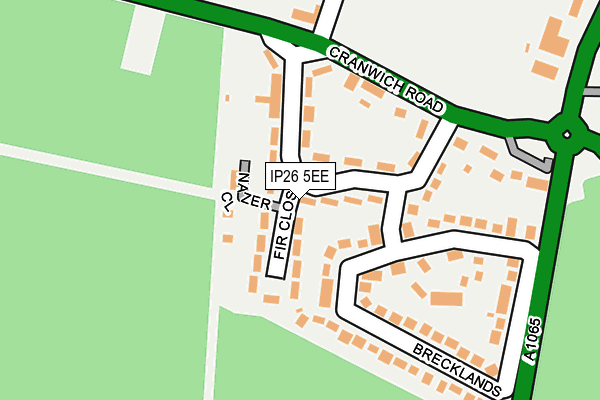 IP26 5EE map - OS OpenMap – Local (Ordnance Survey)