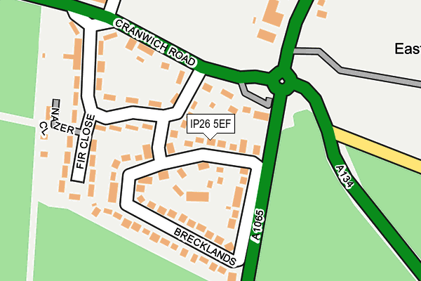 IP26 5EF map - OS OpenMap – Local (Ordnance Survey)