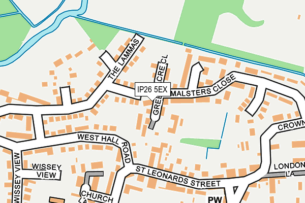 IP26 5EX map - OS OpenMap – Local (Ordnance Survey)