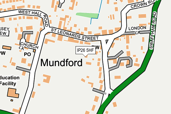 IP26 5HF map - OS OpenMap – Local (Ordnance Survey)