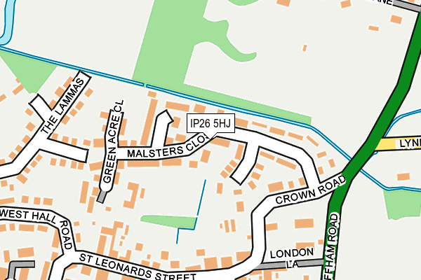 IP26 5HJ map - OS OpenMap – Local (Ordnance Survey)