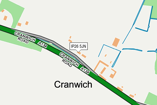 IP26 5JN map - OS OpenMap – Local (Ordnance Survey)