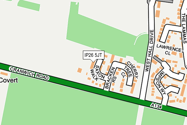 IP26 5JT map - OS OpenMap – Local (Ordnance Survey)