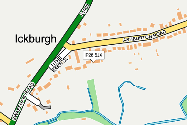 IP26 5JX map - OS OpenMap – Local (Ordnance Survey)