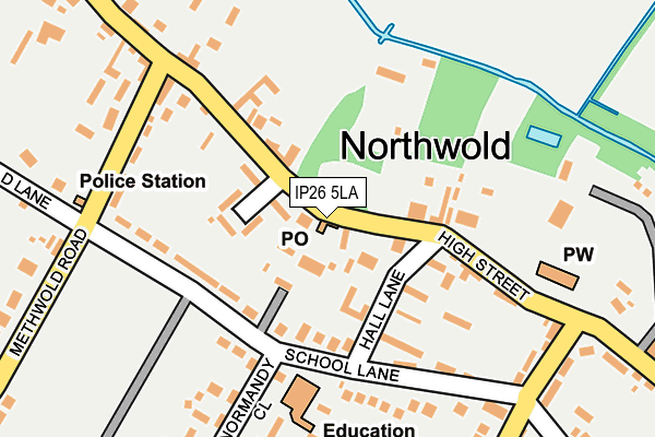 IP26 5LA map - OS OpenMap – Local (Ordnance Survey)