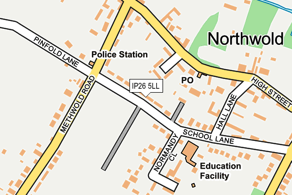 IP26 5LL map - OS OpenMap – Local (Ordnance Survey)