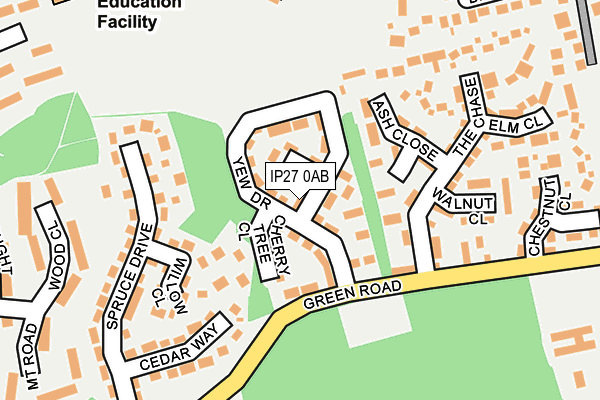 IP27 0AB map - OS OpenMap – Local (Ordnance Survey)