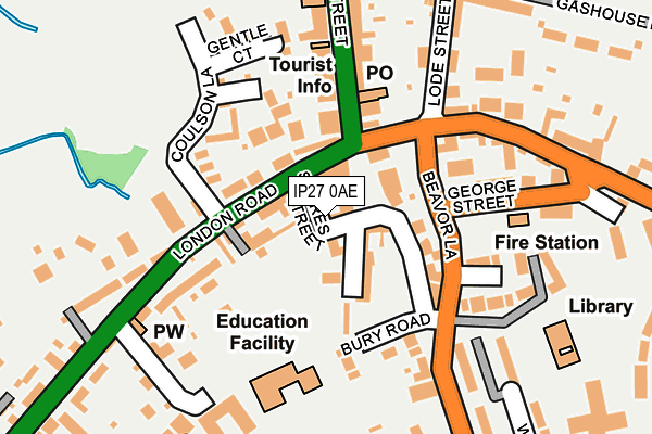 IP27 0AE map - OS OpenMap – Local (Ordnance Survey)