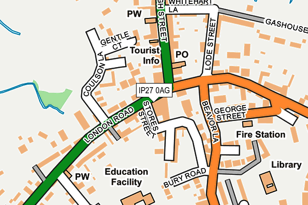 IP27 0AG map - OS OpenMap – Local (Ordnance Survey)