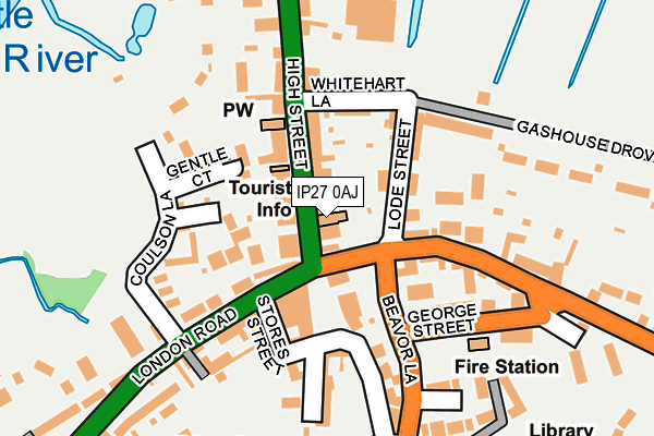 IP27 0AJ map - OS OpenMap – Local (Ordnance Survey)