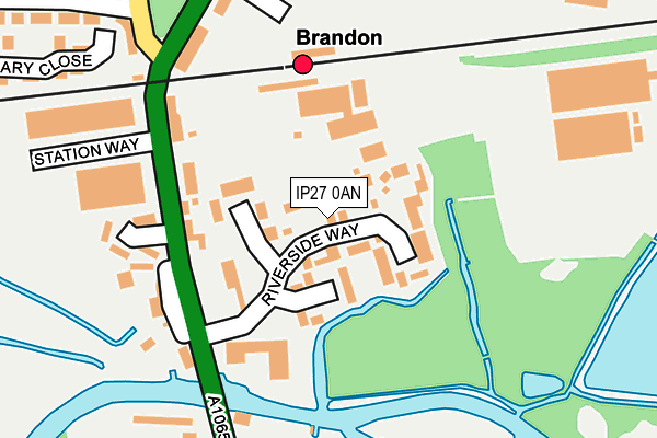 Map of BRIDE AND BLOOM OF BRANDON LIMITED at local scale