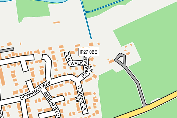 IP27 0BE map - OS OpenMap – Local (Ordnance Survey)