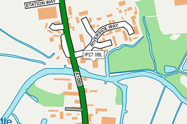 IP27 0BL map - OS OpenMap – Local (Ordnance Survey)