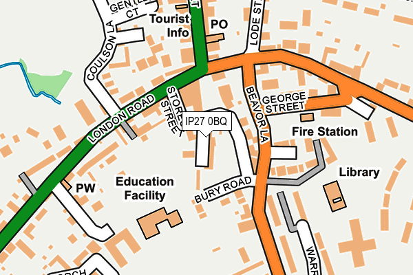 IP27 0BQ map - OS OpenMap – Local (Ordnance Survey)