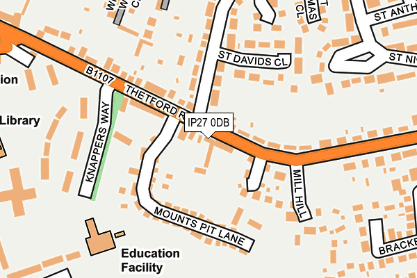 IP27 0DB map - OS OpenMap – Local (Ordnance Survey)