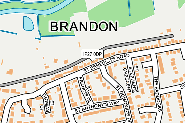 IP27 0DP map - OS OpenMap – Local (Ordnance Survey)