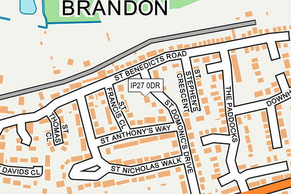 IP27 0DR map - OS OpenMap – Local (Ordnance Survey)