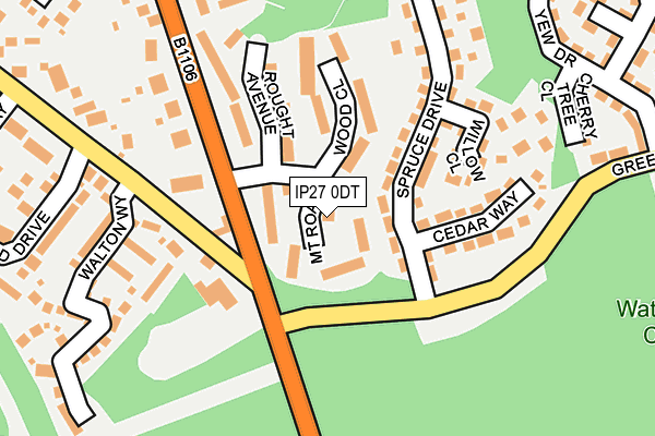 IP27 0DT map - OS OpenMap – Local (Ordnance Survey)