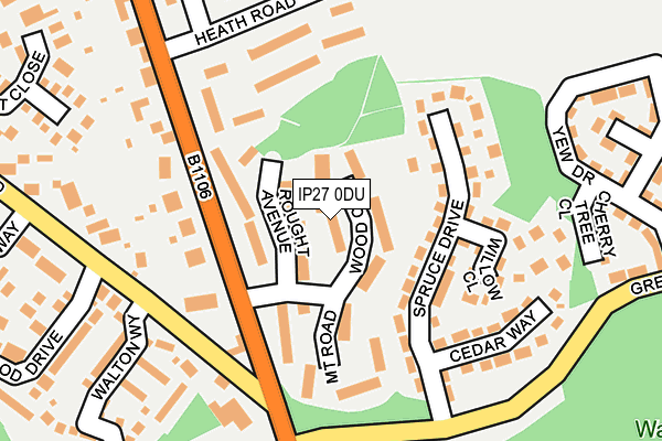 IP27 0DU map - OS OpenMap – Local (Ordnance Survey)