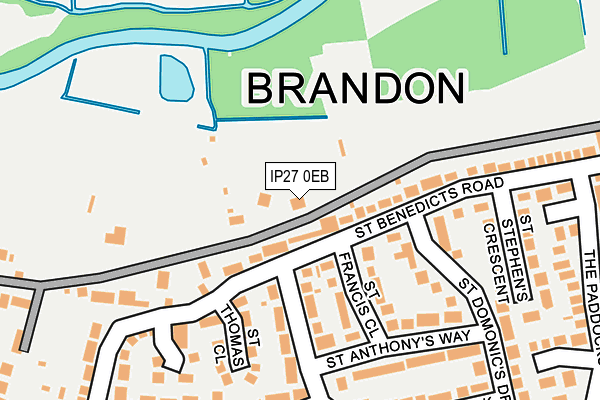 IP27 0EB map - OS OpenMap – Local (Ordnance Survey)