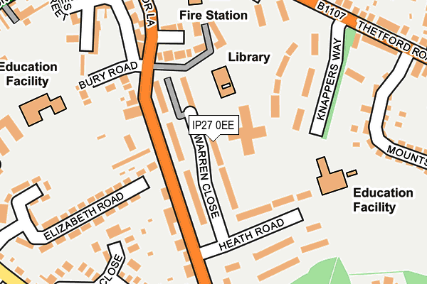 IP27 0EE map - OS OpenMap – Local (Ordnance Survey)