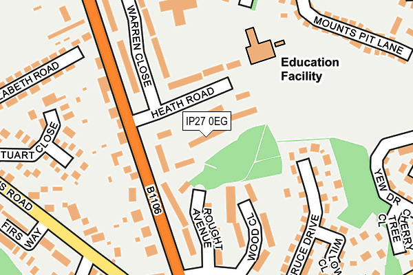 IP27 0EG map - OS OpenMap – Local (Ordnance Survey)