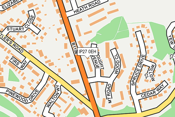 IP27 0EH map - OS OpenMap – Local (Ordnance Survey)