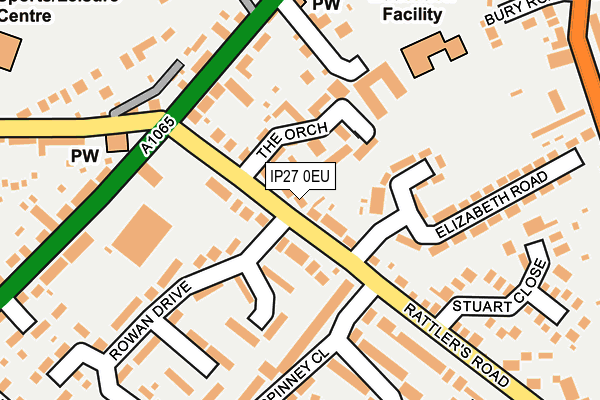 IP27 0EU map - OS OpenMap – Local (Ordnance Survey)
