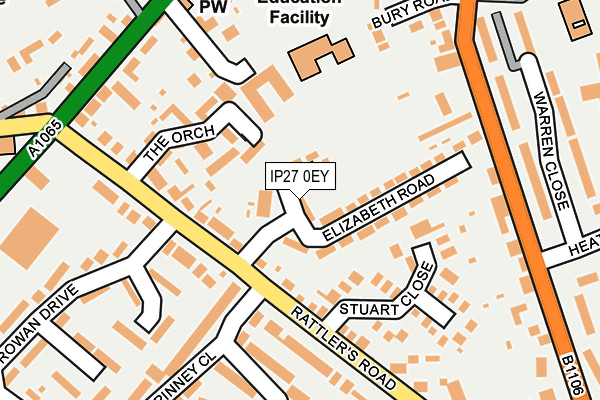 IP27 0EY map - OS OpenMap – Local (Ordnance Survey)