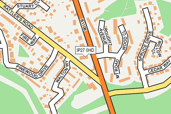 IP27 0HD map - OS OpenMap – Local (Ordnance Survey)