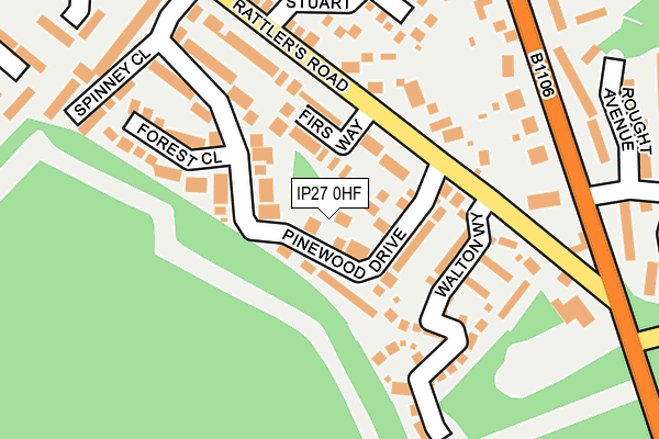 IP27 0HF map - OS OpenMap – Local (Ordnance Survey)