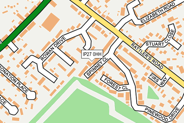 IP27 0HH map - OS OpenMap – Local (Ordnance Survey)