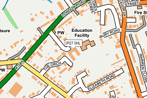 IP27 0HL map - OS OpenMap – Local (Ordnance Survey)